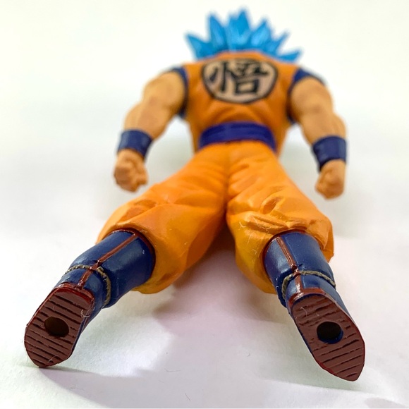 DBZ Dragon Ball FighterZ Super Saiyan Blue Goku 4" Figure with Stand Gamestop - Picture 15 of 16